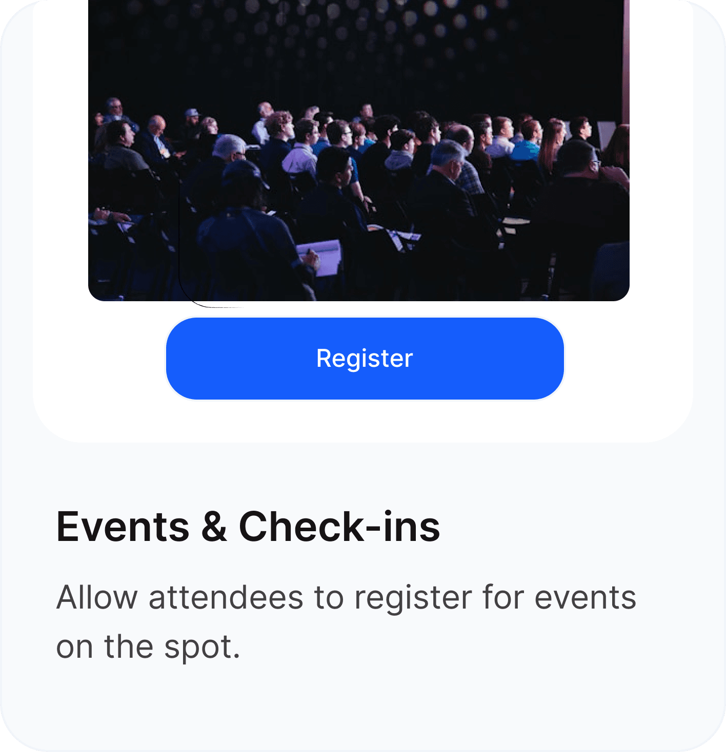 ChurchPad Tap event card