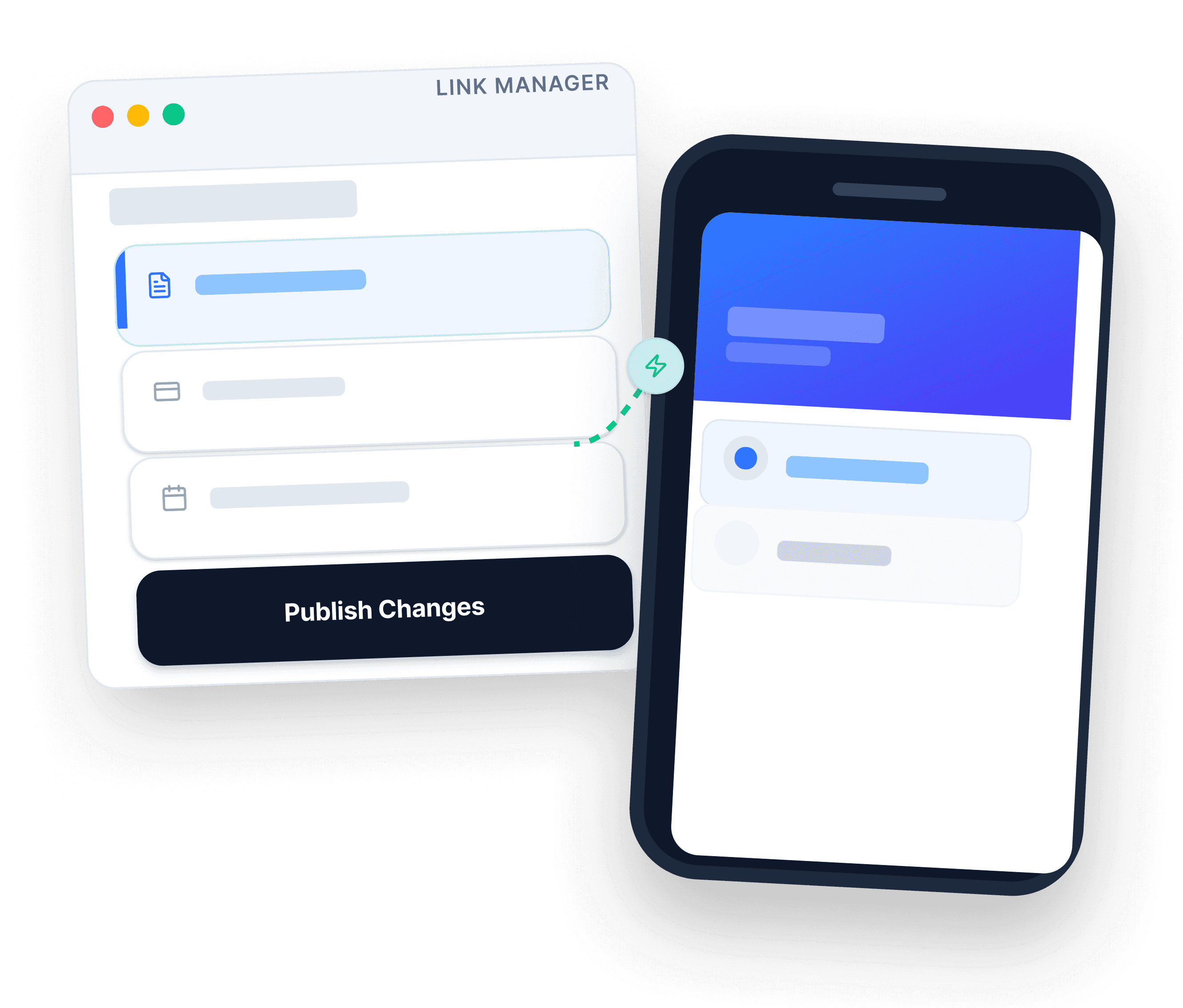 Dynamic link manager and mobile landing page previews