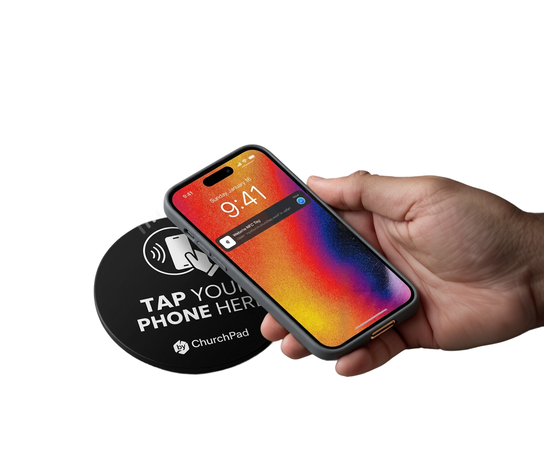 Blue ChurchPad Tap device